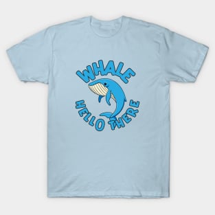 Whale Hello There Cute Blue Whale Graphic T-Shirt